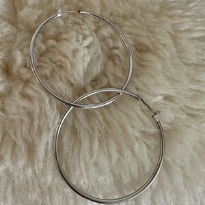 Elegant Silver Hoop Earrings